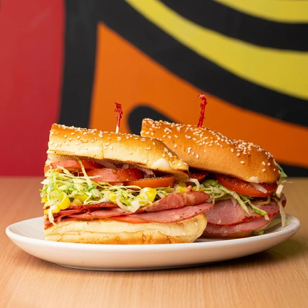 Gourmet sub sandwich at Crafted Crust, The Forks Market Winnipeg